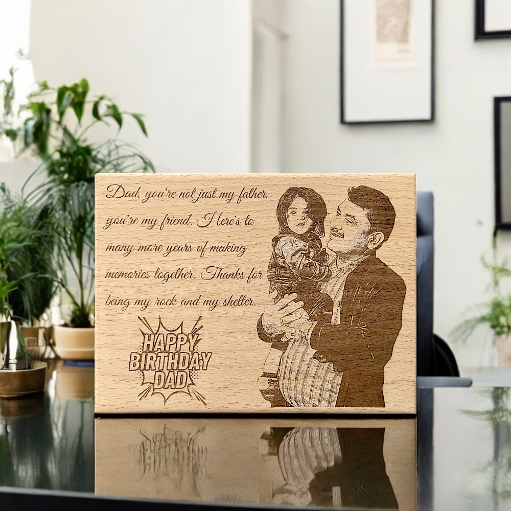 Personalized Wooden Engraved Photo Frame