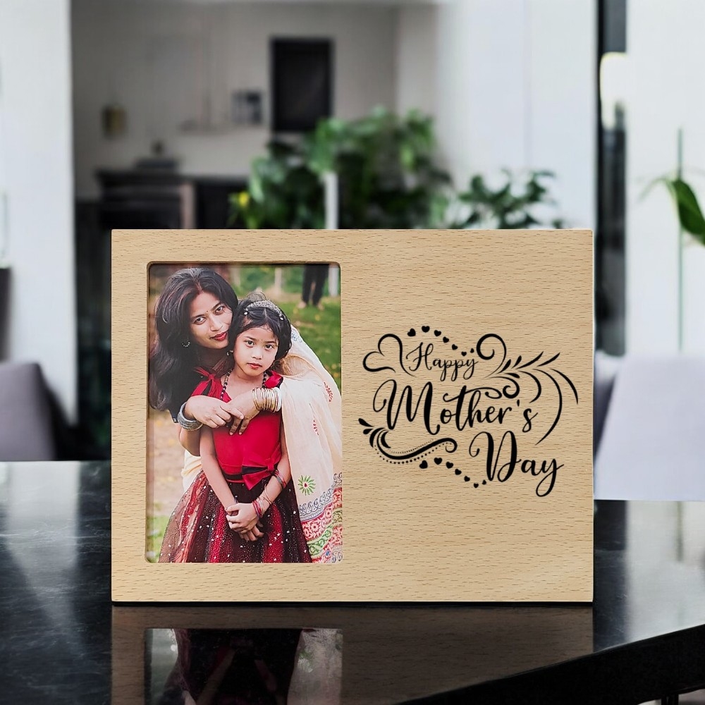 Mother's Day Wooden Engraved Photo Frame