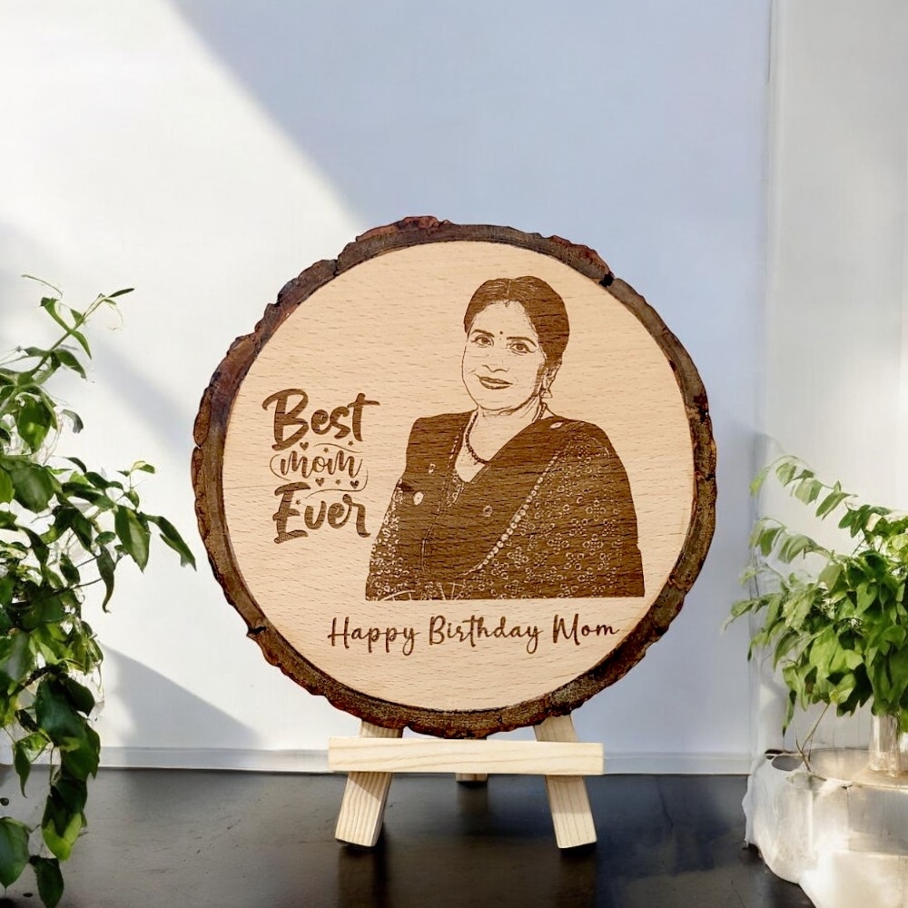 Happy Birthday Mom Wooden Photo Frame